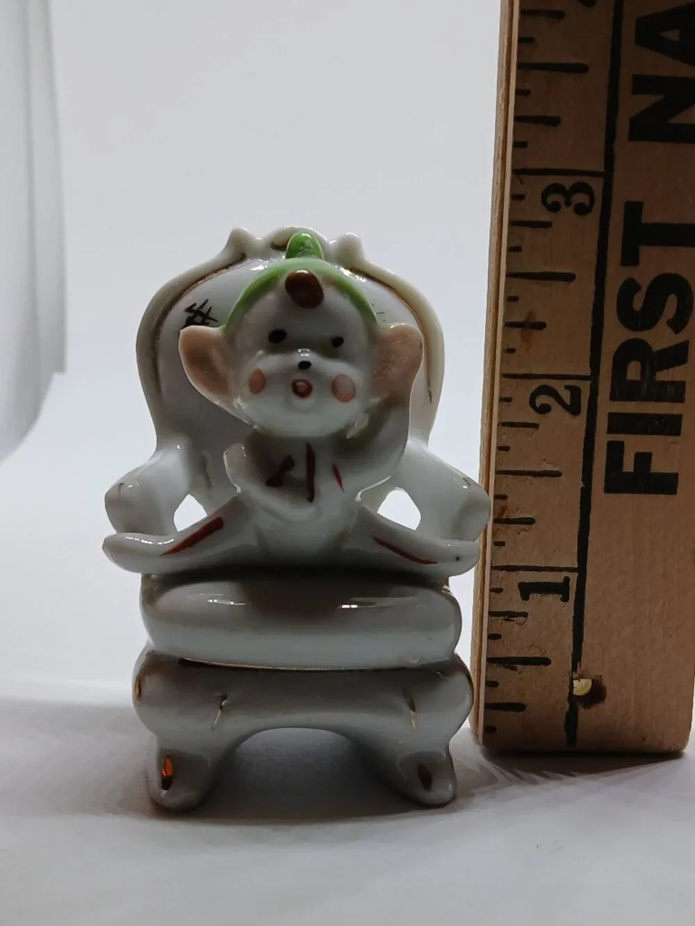 Vintage antique mid-century porcelain pixie elf figurine Made in Japan